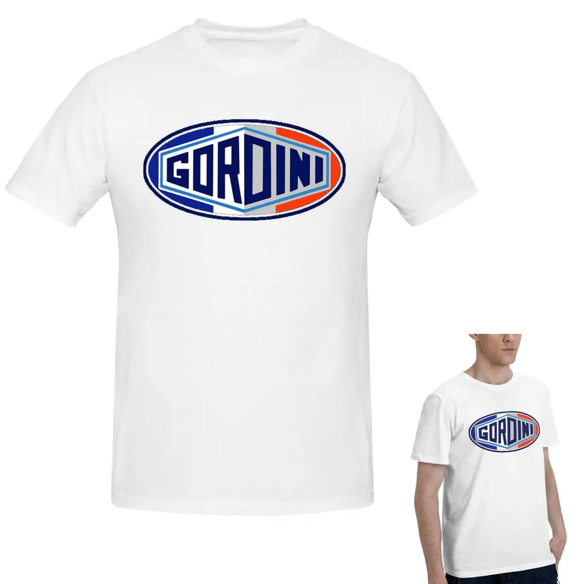 

Винтажная футболка Gordini из 100% хлопка, мужская модная футболка большого размера, мужские летние рубашки с круглым вырезом, топы, S-6XL