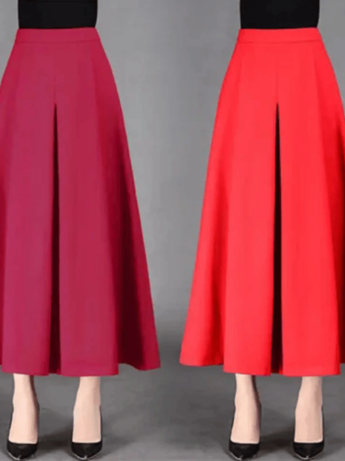 

Брюки-палаццо с высокой талией для мам, летние, струящиеся, больших размеров, женская одежда, скрывающие недостатки фигуры, брюки-юбка, широкие брюки для полных ног