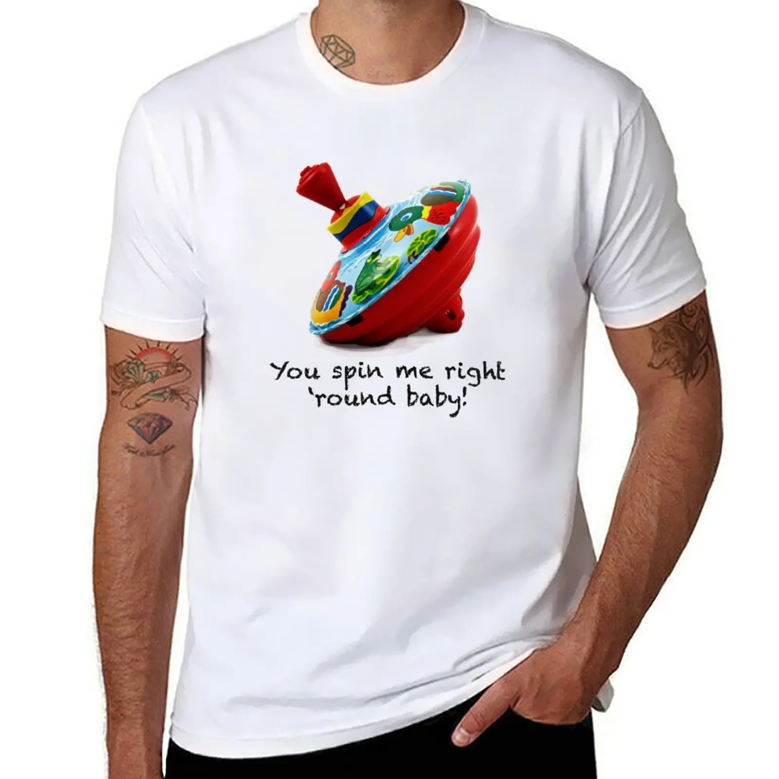 

You Spin Me Right Round Baby T-Shirt cotton t shirts man 100% man t shirt heavy cotton T-Shirt