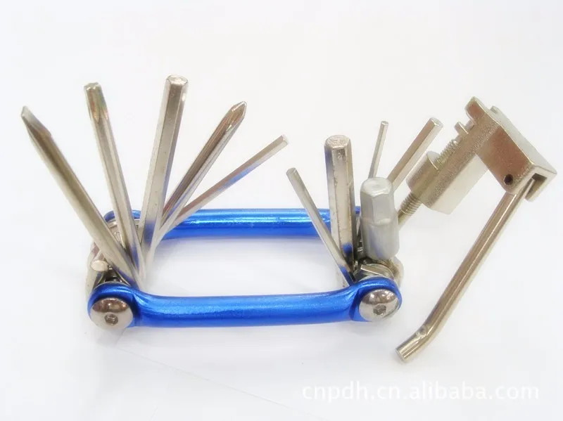 Q213 4 ألوان 11 في 1 متعددة الوظائف دراجة الطريق الجبلية أدوات الدراجة ملحقات الدراجة وجع سلسلة القاطع أداة إصلاح الدراجات