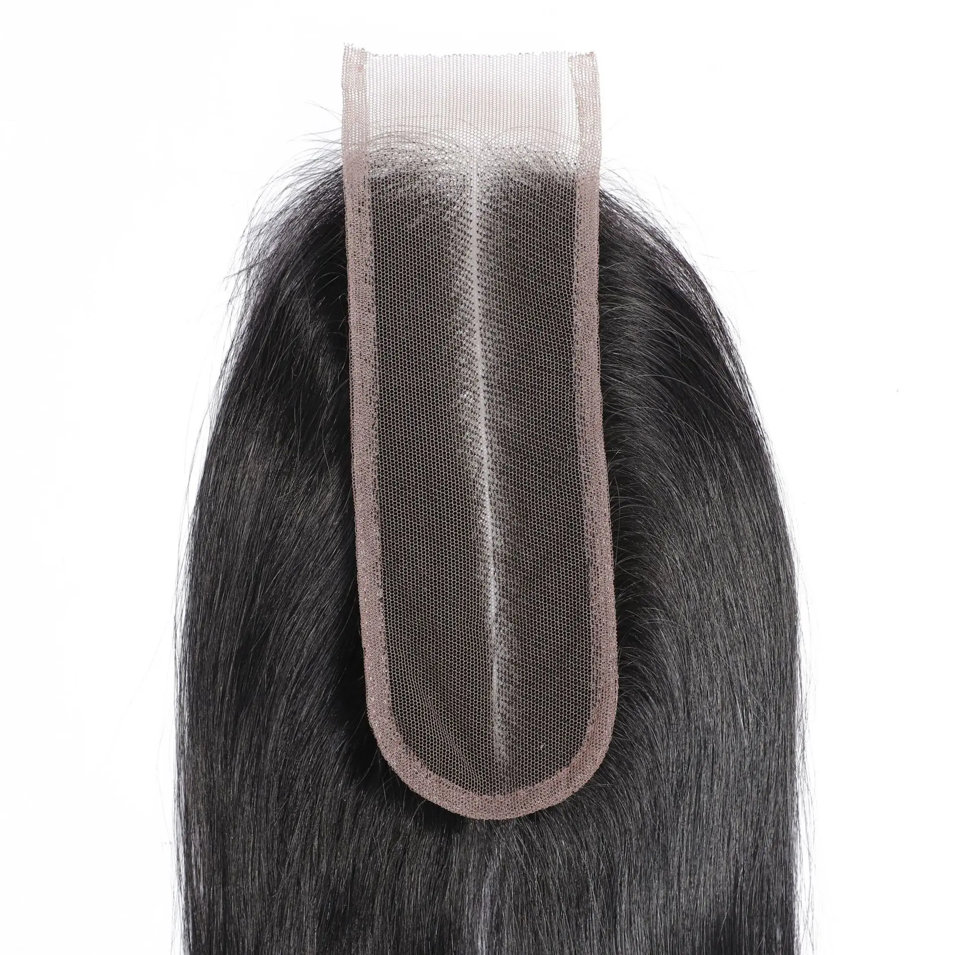 2x6 Spitzenverschluss, glatt, natürliche Farbe, kein Haarausfall, kein Verknoten, Echthaar, 10-22 Zoll, brasilianisches Virgin Remy, vorgezupfter Haaransatz – Detail 3
