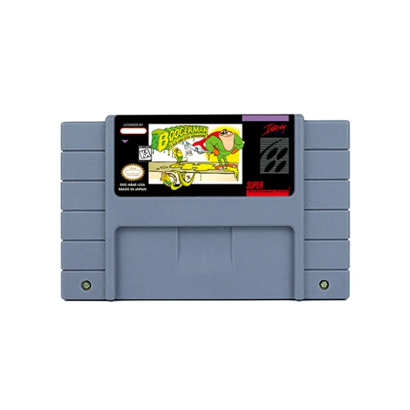 Boogerman-اختيار وتطير لعبة مغامرة العمل ، SNES 16 ، عربة الرجعية ، هدية للأطفال