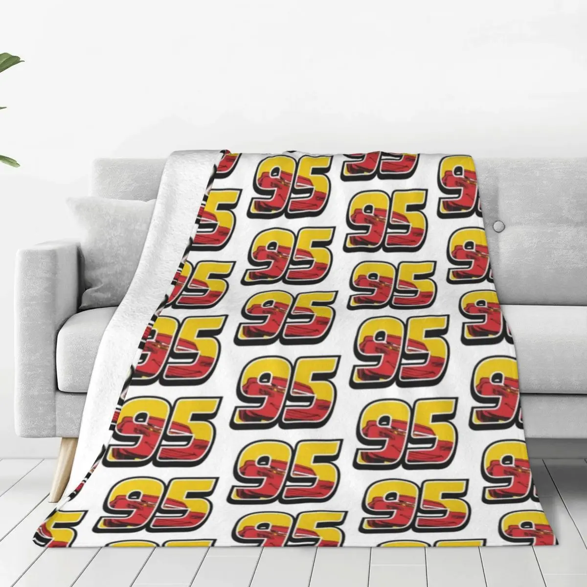 Lightning McQueen Cars Blanket Warm Novelty Plush Throw Blanket For Couch Chair Sofa Bed Decorative Flannel Bedspread Bed Cover