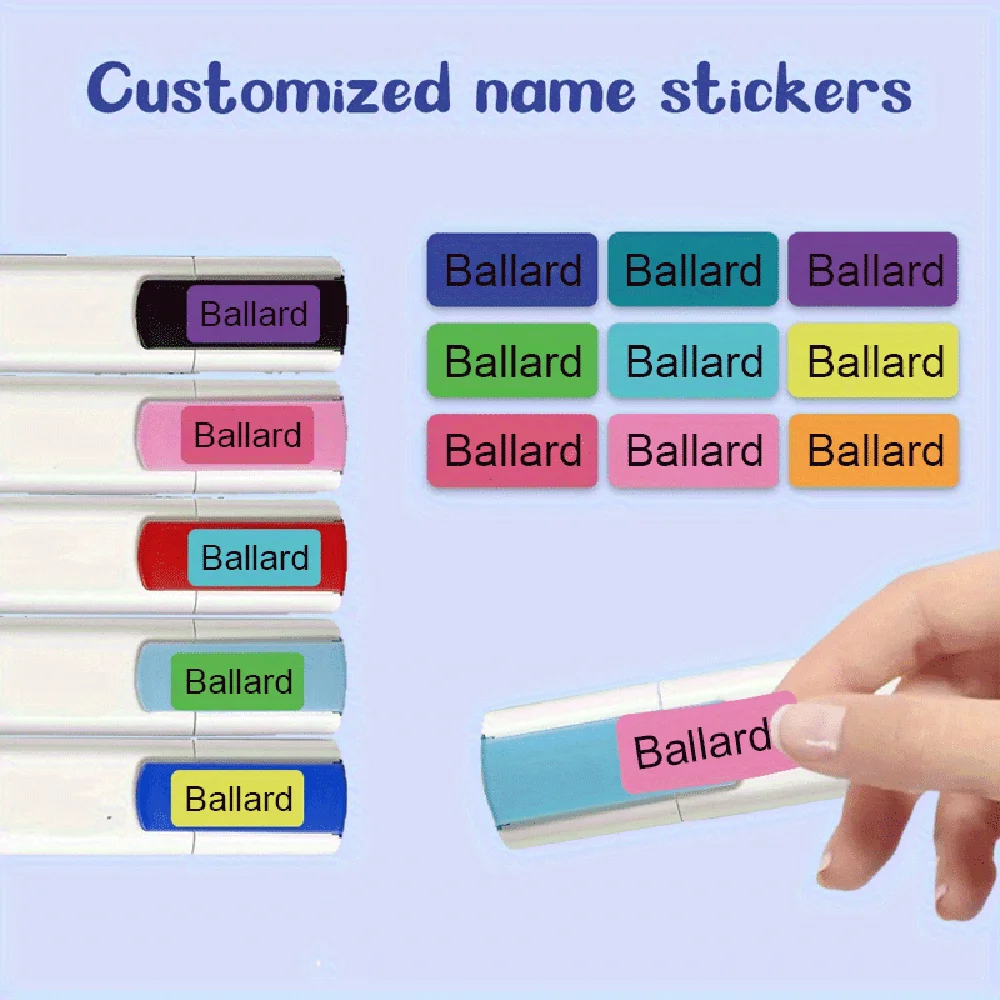 90Pcs Custom Waterproof Name Stickers Colorful - Personalized Designs Eco-Friendly Labels for School Bags, Books & Stationery