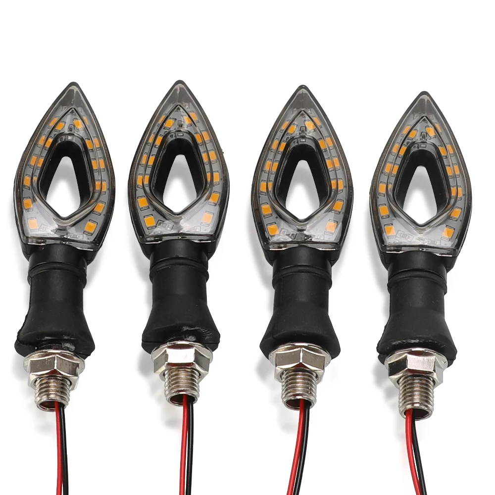 4Pcs Motorcycle 12 LED Turn Signal Lights Indicator Blinkers Flashers Amber For Suzuki GSXR600 GSXR 750 1000 GSX-R600 GSX-R750