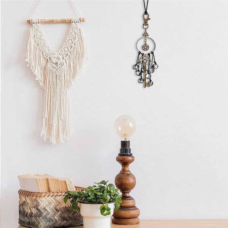 ABJS Rattan Wind Chimes Pray Crystal Wind Chimes Witch Protect Door Handle Pendants Family Room Decoration