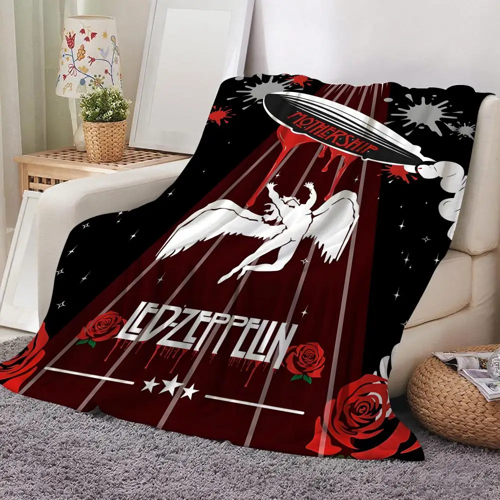 

Плед L-Led Z-Zeppelin Band из мягкого фланеля, легкий, охлаждающий, летний, для дневного сна, для дивана, кровати, путешествий
