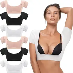 1pc Onderarm Zweet Absorptie Pad Vest Mesh Sneldrogend T-shirt Ademend Elastisch Dun Melk Zijde Anti-Zweet Vlek Vest