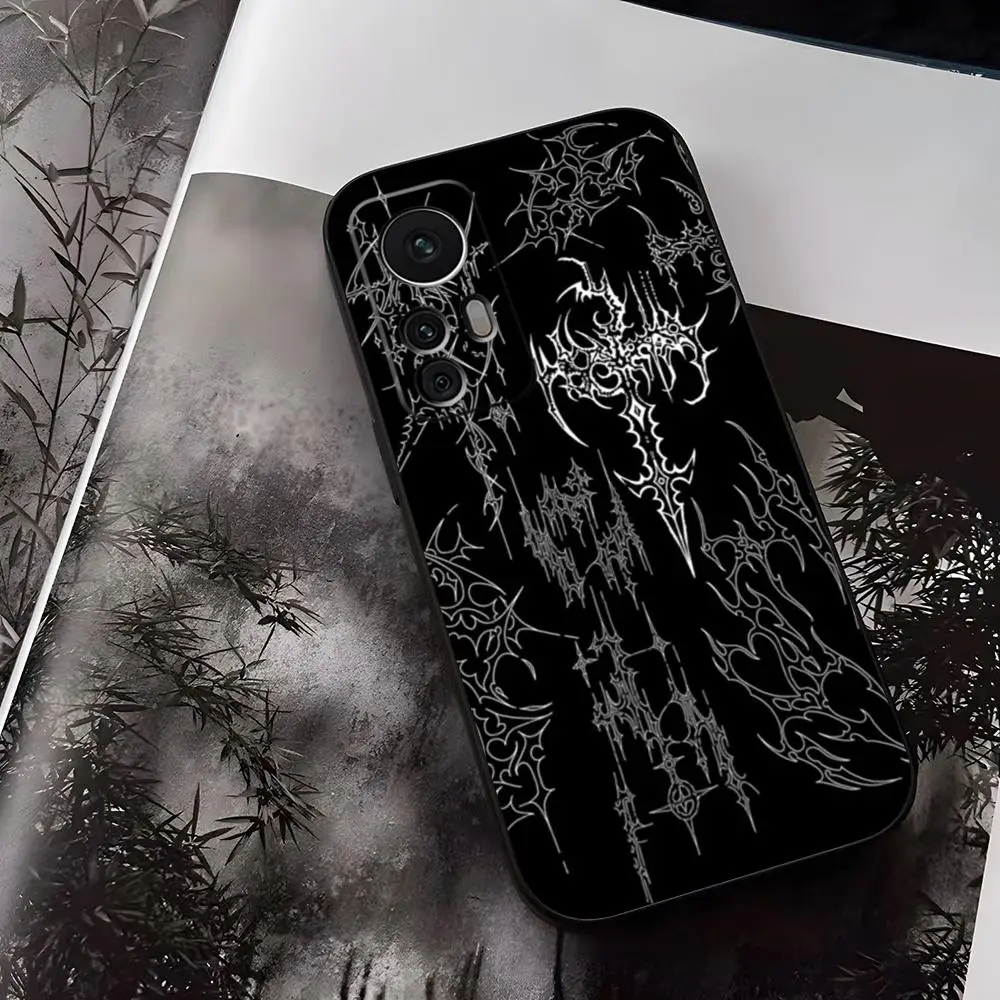 Cyber Sigil Cross Phone Case for Xiaomi 14 12 11T 13 Lite Ultra Redmi Note 12 10 Pro POCO F4 F5 X5 Pro Shell Coque