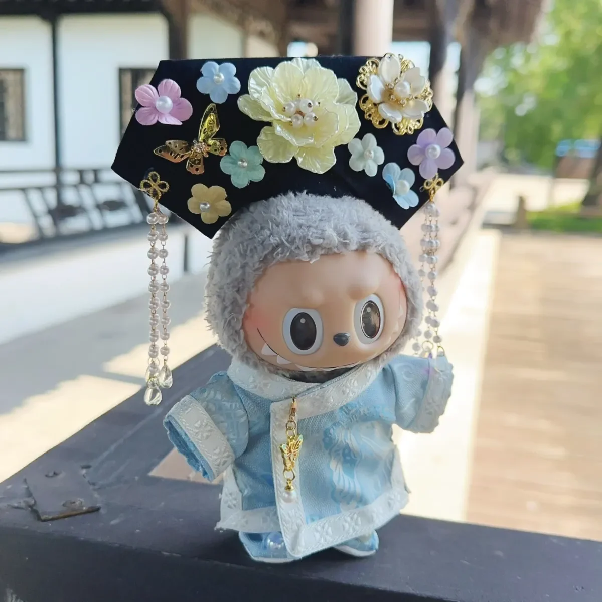 

Для костюма Labubu Qipao, наряды принцессы в китайском стиле с шиньонами, восточная одежда для кукол, одежда династии Цин