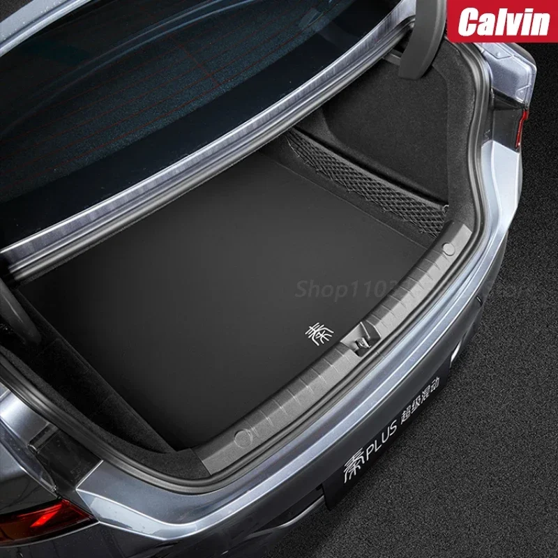 Специальный автомобильный коврик для багажника, пушистый задний коврик, защитная Пылезащитная модификация интерьера автомобиля, аксессуары для BYD QIN PLUS DMI