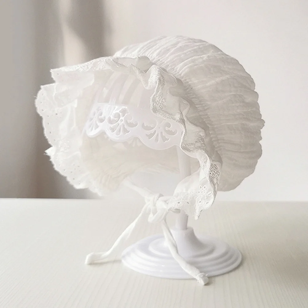 

1pc Baby Lightweight Foldable Cotton Toddler Hats Girls Boys Summer Sun Protection Cap Newborn Lace Design Comfortable