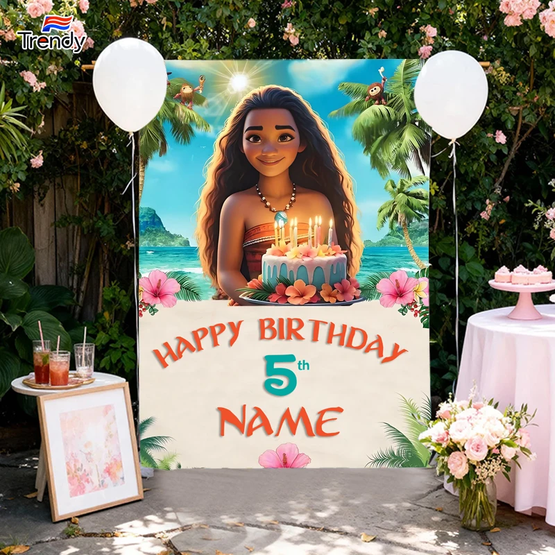 

Happy Birthday Background Girl Custom Birthday Backdrop Banner Flag Banners Personalized Name Custom Decor Kids 5th 6th 8th