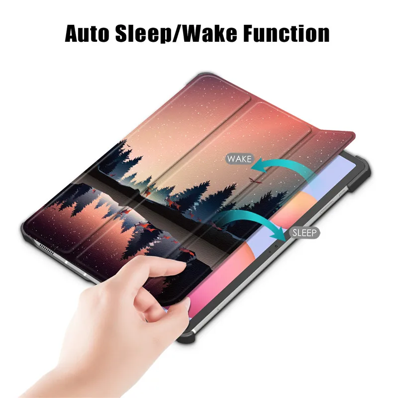 Case for Samsung Galaxy Tab S8 Ultra S7 Plus FE 12.4 inch Folding Stand Tablet Shell for Samsung Tab S8 S7 Plus FE Cover Case