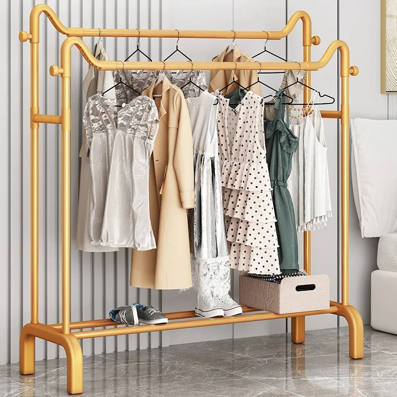 Halter Indoor Kleiderständer Boutique Industrial Minimalistisch Abnehmbarer Kleiderständer Regale Golden Estante Moderne Möbel Zuhause
