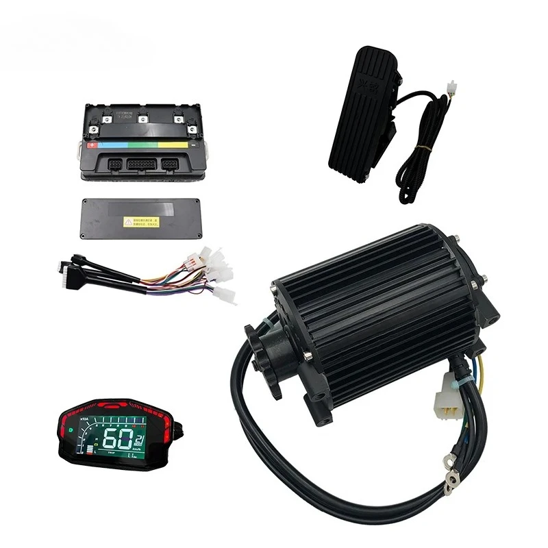 QS90 1000W 55KPH BLDC Mid-Drive Motor with VOTOL EM50s Controller and DKD Speedometer display ＆ Pedal Accelerator Throttle Kits