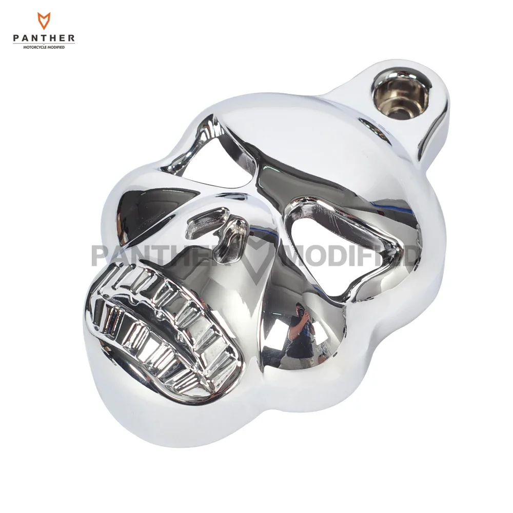 

Motorcycle accessories Skull Horn Cover Cowbell case for Harley Davidson Dyna Glide Fat Bob Street Bob 1992-2013