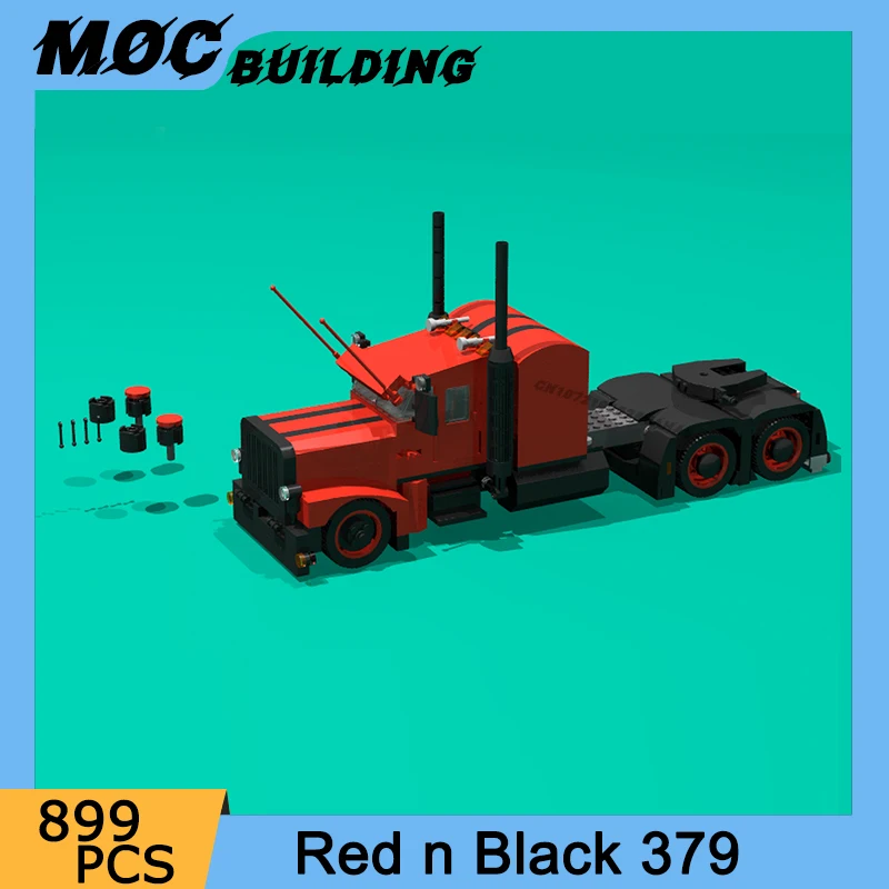 

MOC Building Blocks City Classic Famous Vehicle Red n Black 379 Car Model DIY Assemble Bricks Collection Toys Creative Xmas Gift