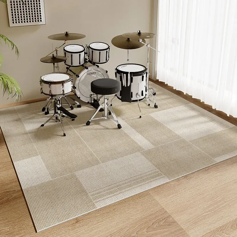 Musical Instrument Drum Set Carpet, Music Room Floor Mat, Soundproofing and Shock Absorption, Large Area Rug, Home Decoration, M