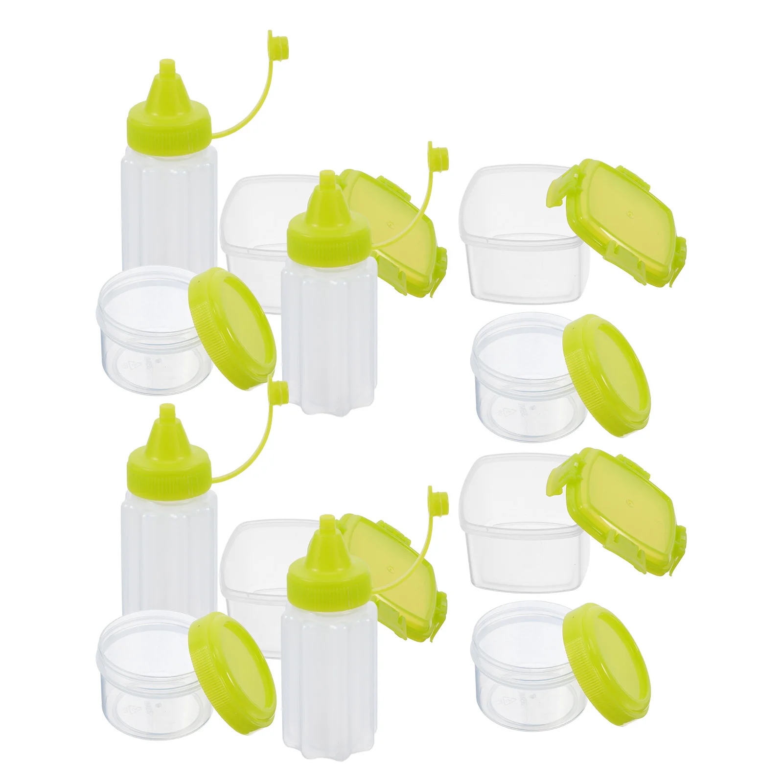 

12pcs Mini Condiment Squeeze Bottles Portable Salad Dressing Dispensers For Outdoor Cooking Camping Bbq Travel Seasoning Storage