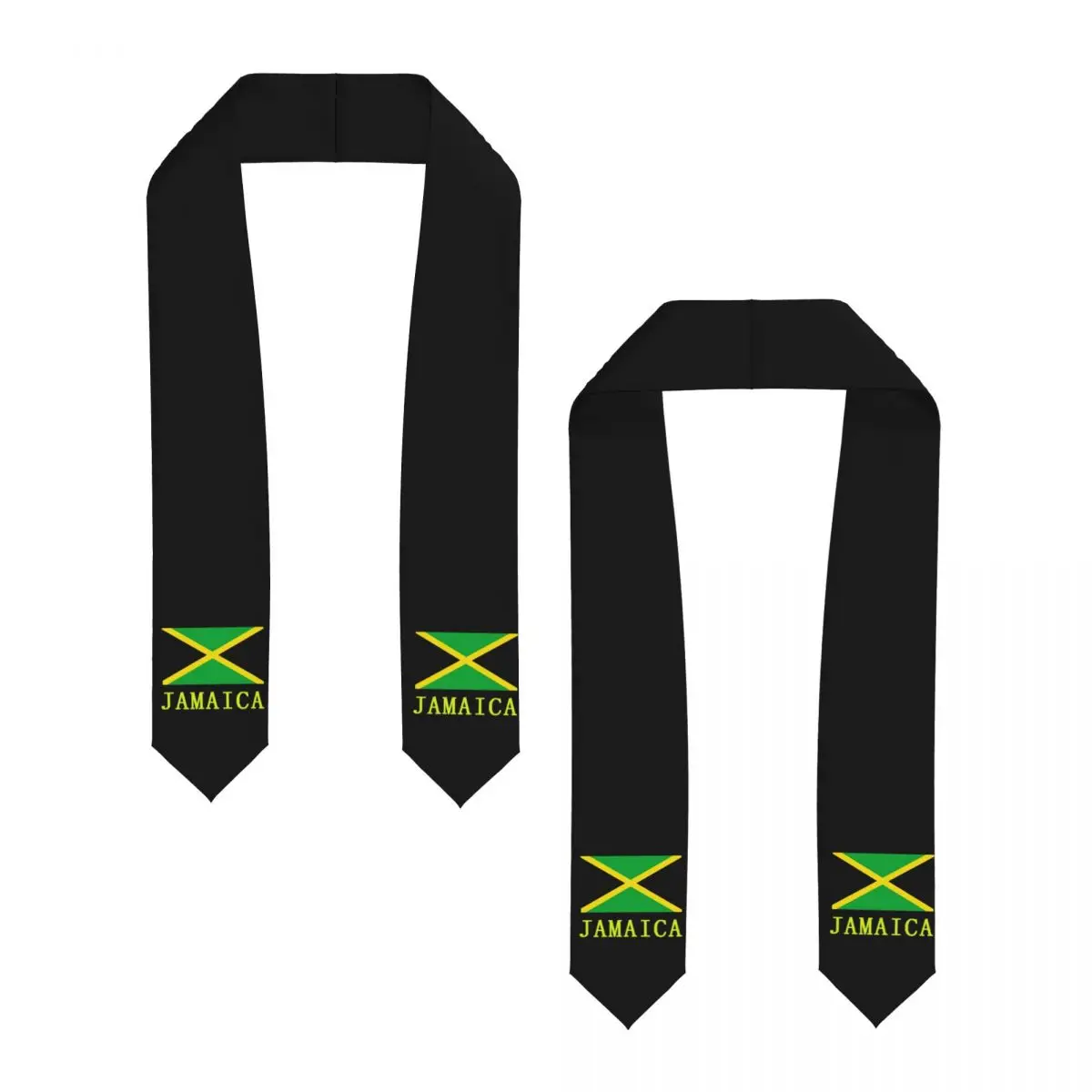 Jamaica Flag Unisex Adult Graduation Stole Shawl for Academic Commencements Celebration Uniform