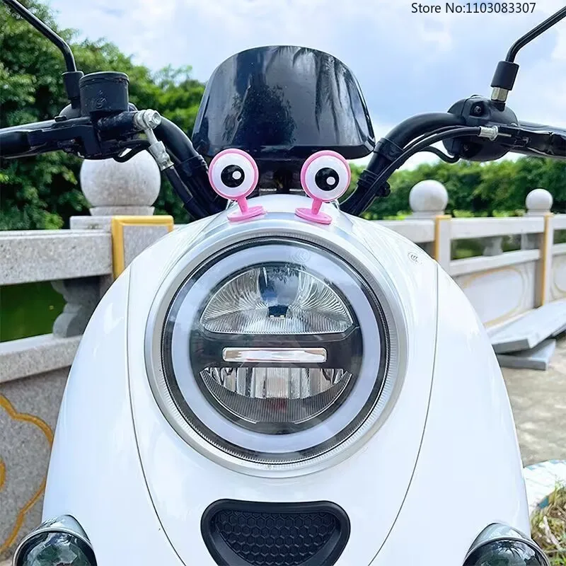 2Pcs Motorcycle Helmet Cute Decoration Eye Heart Decor Universal Motorbike Bicycle Car Styling Decoration Helmet Stickers
