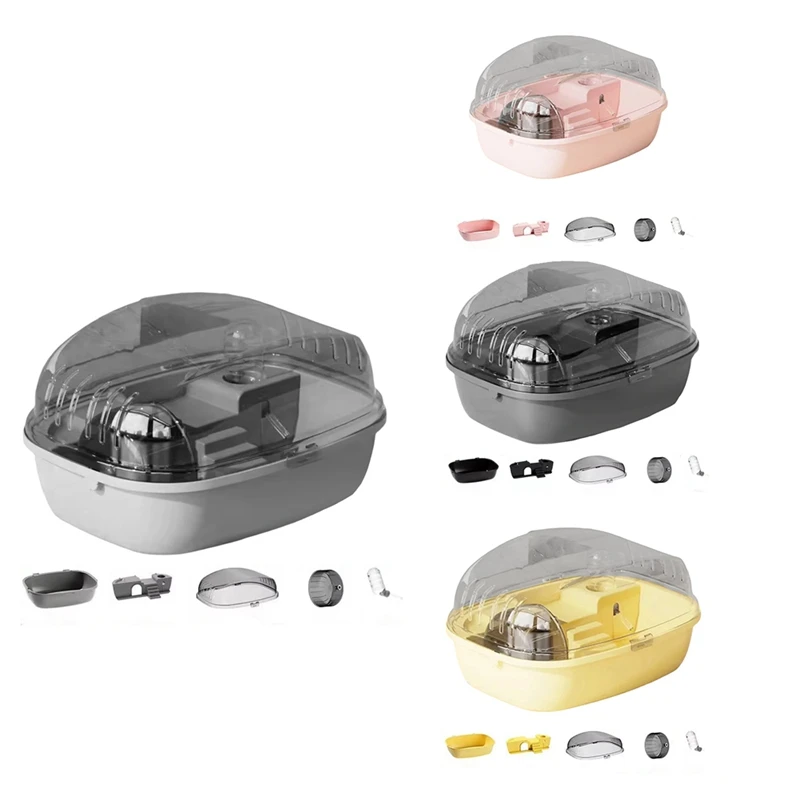 Hamster Cage Running Roller Skating Toy Transparent Castle Suitable Mice Hamster Guinea Pig Small Animals Accessories