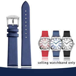 Silk Watchband for Omega Butterfly Fly Wristband Women's Strap 428.17.36.60.04 Blue Silk Watch Strap 18mm Bracelet