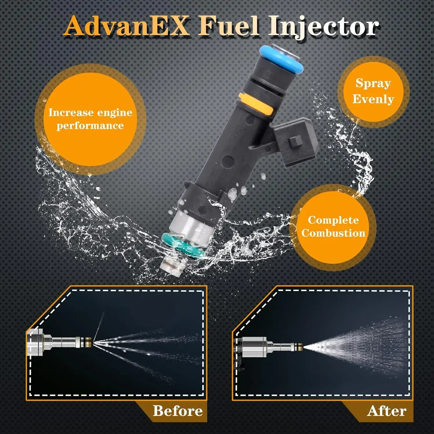 

Fuel Injector 4 Holes Compatible 0280158044 FJ951 For Ford F-150 F-250 Super Duty F-350 Super Duty E-150 E-250 E-350