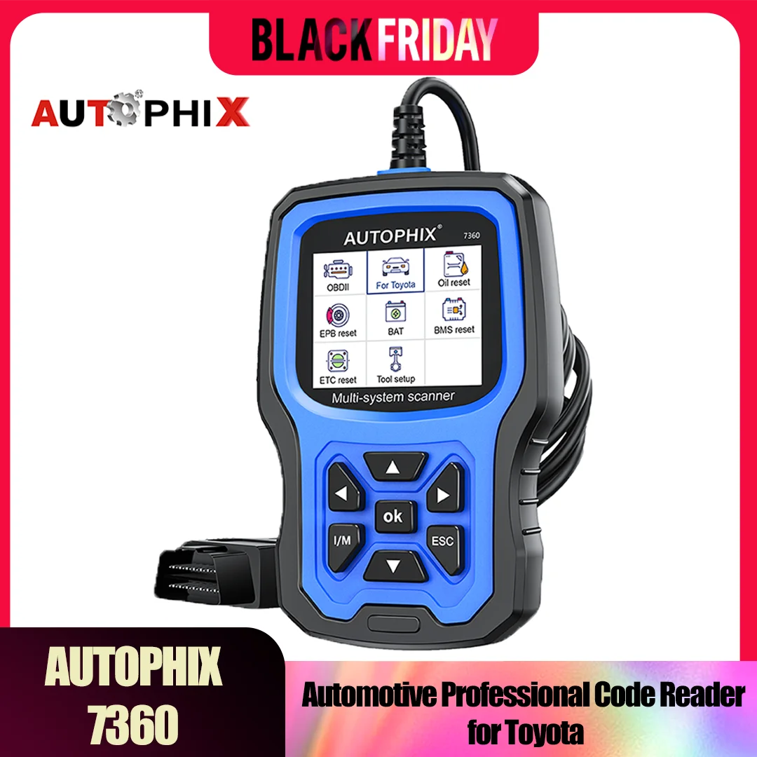 AUTOPHIX 7360 OBD2 Scanner For Toyota All System Automotive Code Reader ABS EPB SRS OIL BAT Reset Car Diagnostic Scanner