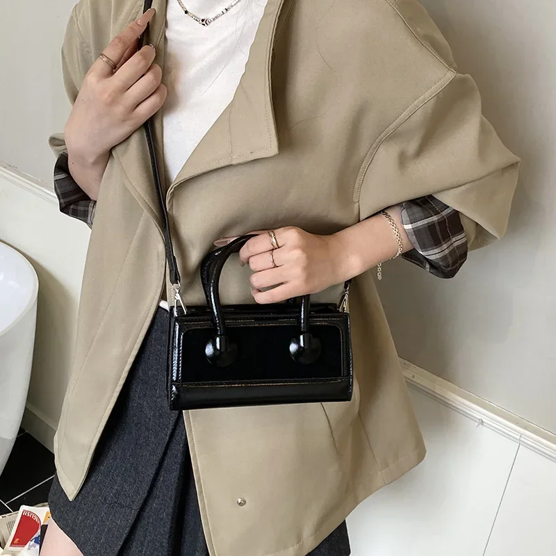 حقيبة يد نسائية ريترو فاشن بطبعة الفهد مربعة صغيرة عبر الجسم حقيبة كتف إكسسوار أنيق للاستخدام اليومي #3