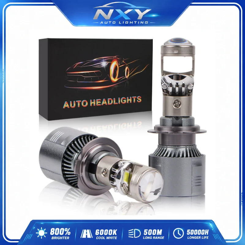 

NXY A80 H7 LED Projector Headlight Bulb H11 9005 Laser Headlamp Hi Low Beam Super Bright Car Light Retrofit Canbus Plug and Play