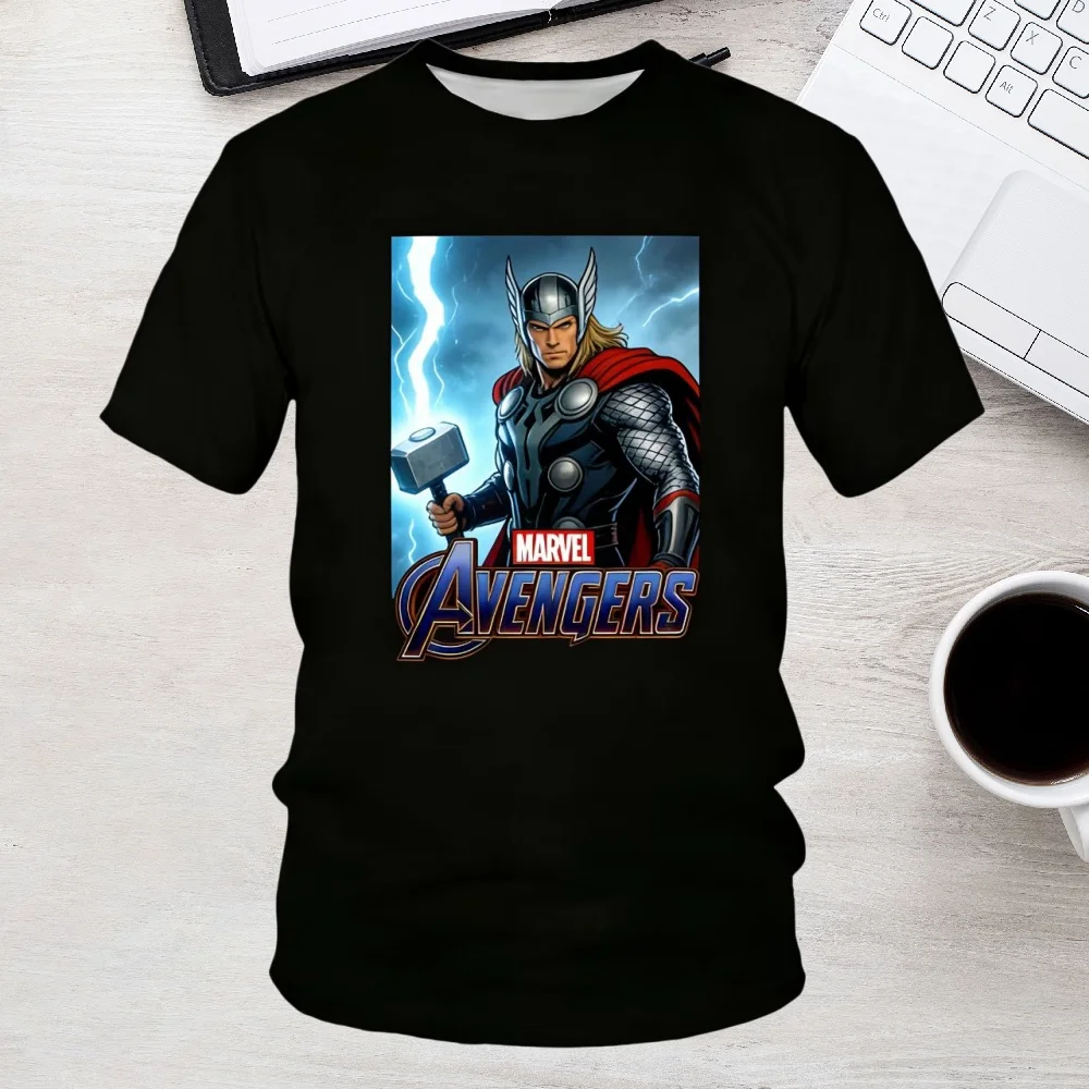 Disney Marvel Superhero Avengers Pattern Mesh T-shirt with 5 Styles to Choose from, Thin, Breathable, Fitness Running Short Slee