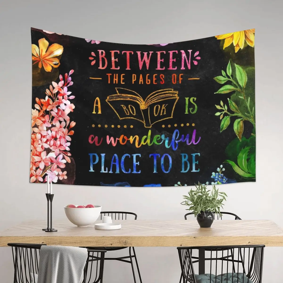 

Between the pages (black) Tapestry Outdoor Decor Room Design Room Aesthetic Decor Tapestry