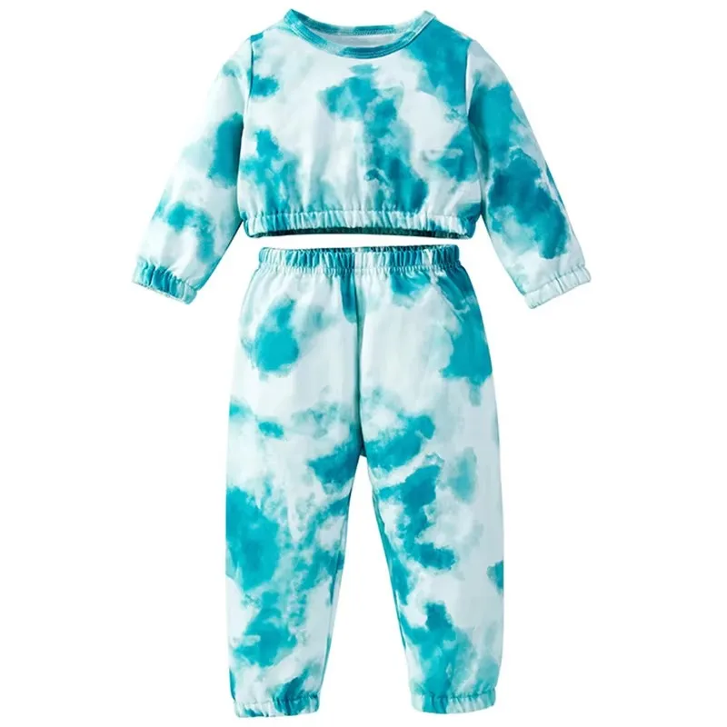

2Piece Spring Autumn Toddler Girl Clothes Korean Fashion Casual Print Long Sleeve Baby Tops+Pants Kids Boutique Clothing B216