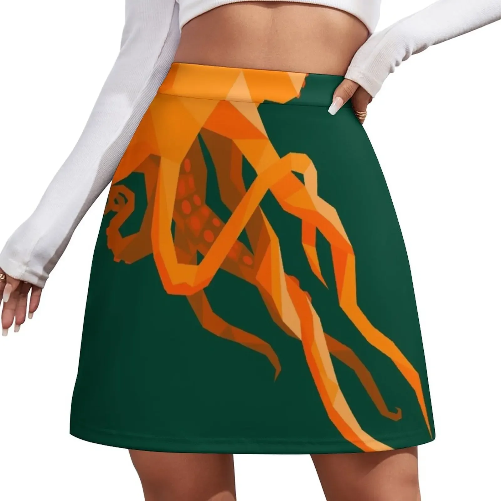 Geometric Octopus Mini Skirt korean summer clothes skirts for woman