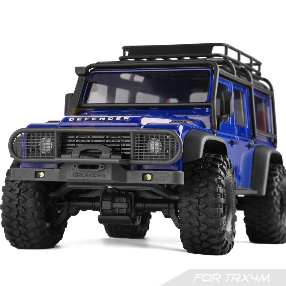 Per Trax/as Trx4-m Defender Trx4m Rc Crawler accessori per l'aggiornamento dell'auto Camel Trophy paraurti anteriore 1/18 paraurti anteriore stampa 3d