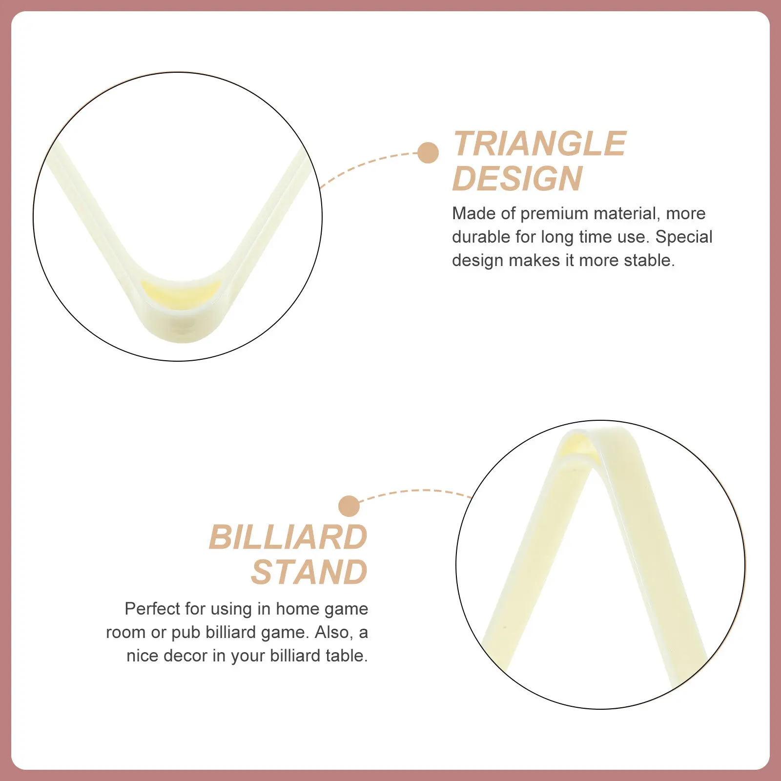 

Triangle Billiards Holder Strong ABS Pool Table Accessory for Billiard Ball Organization Ideal Billiard Triangle Frame Use