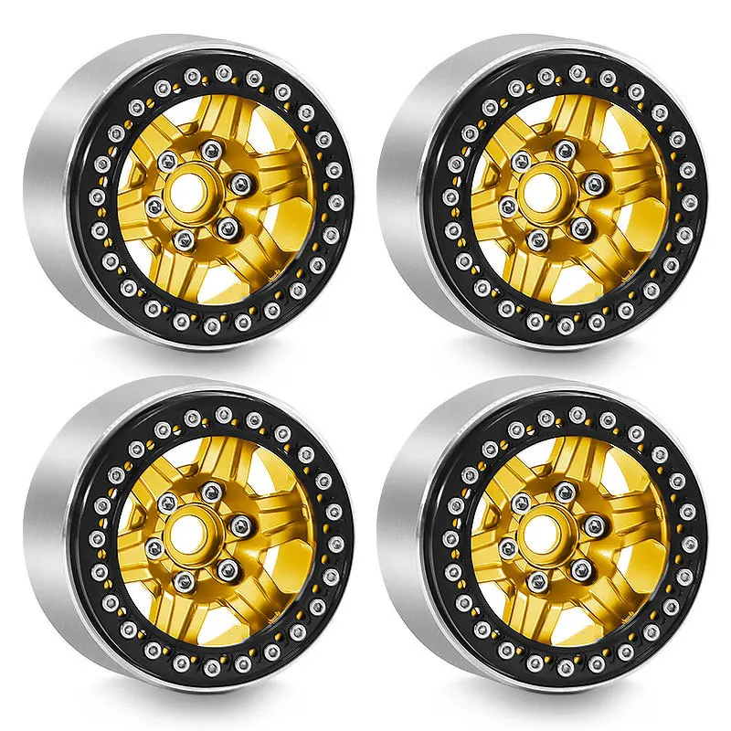 Llantas de aleación de Metal de 1,9 pulgadas para SCX10 III II TRX4 TRX4 Sport Axial 90046 D90 RC4WD Gelande II 1/10 Rock Crawler CNC Upgrade