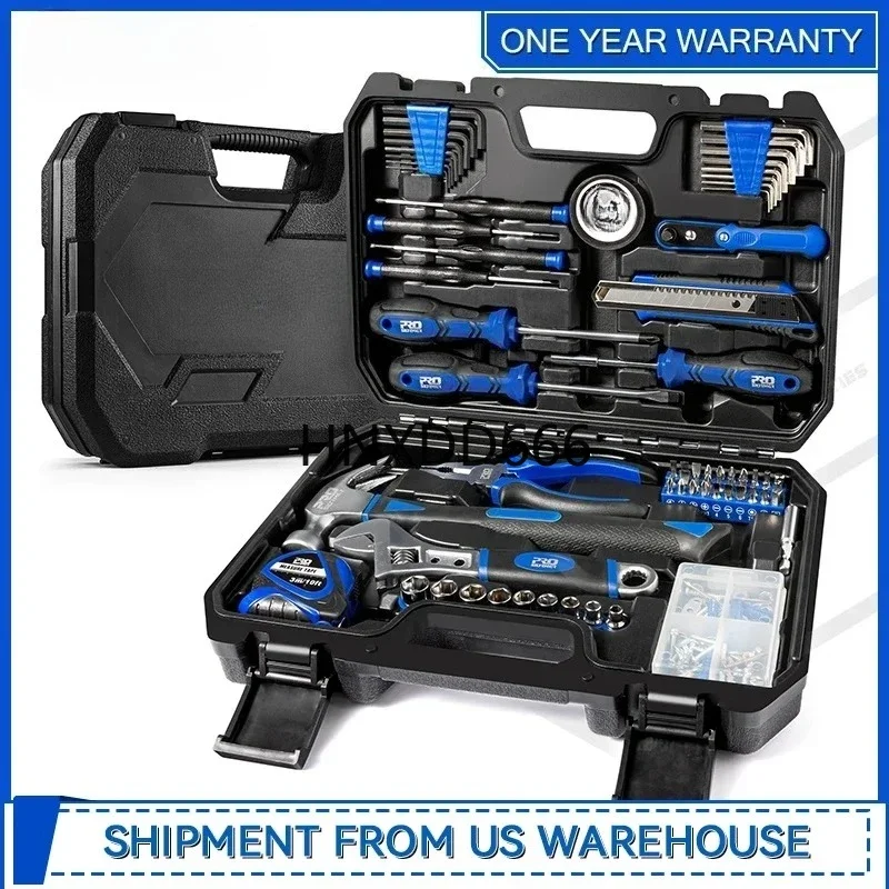 160-Piece Portable Tool Kit for Home Repair with Toolbox Organizer - Small Starter Toolkit for Students