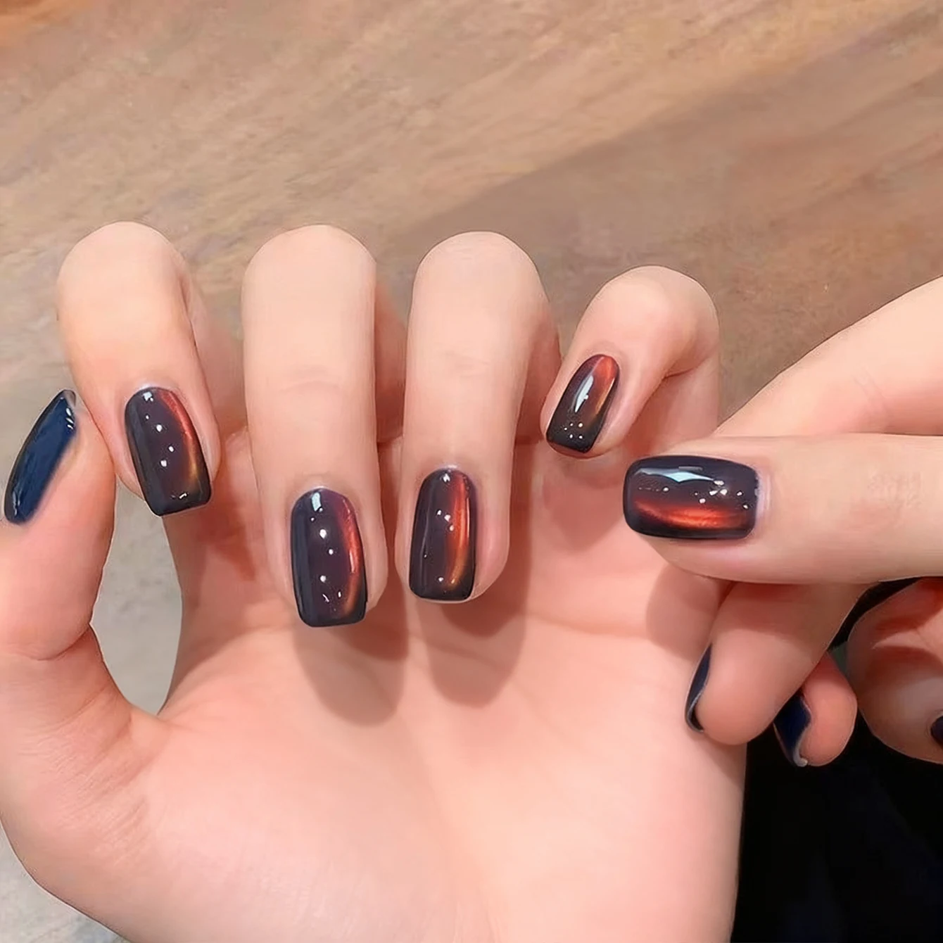 10ML 1-12 SZT. Jesienno-zimowy styl Zachody słońca nad morzem Iryzujący Gradient Magnetyczny Efekt Kociego Oka Delikatne Szklane Koraliki Lakier Hybrydowy do Paznokci