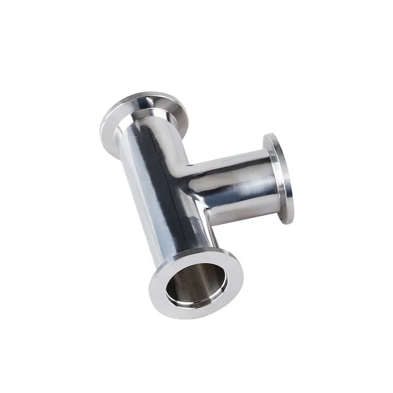 KF16 KF25 KF40 KF50 304 Stainless Steel KF Vacuum Ferrule Tee Pipe Fitting Fit Tri Clamp