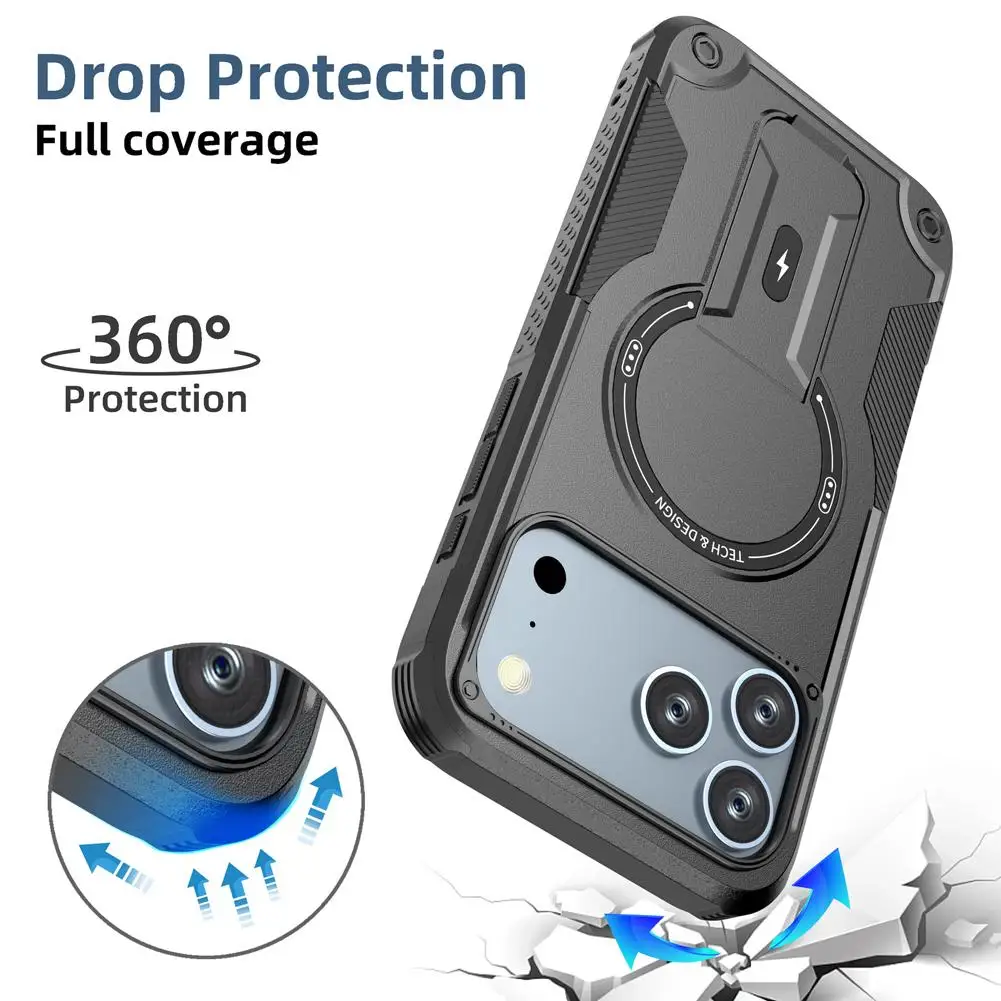 حافظة هاتف مغناطيسية لهاتف 17 Pro Max Bundesliga مع مسند مخفي ومقاوم للسقوط ومقاوم للاهتراء #6