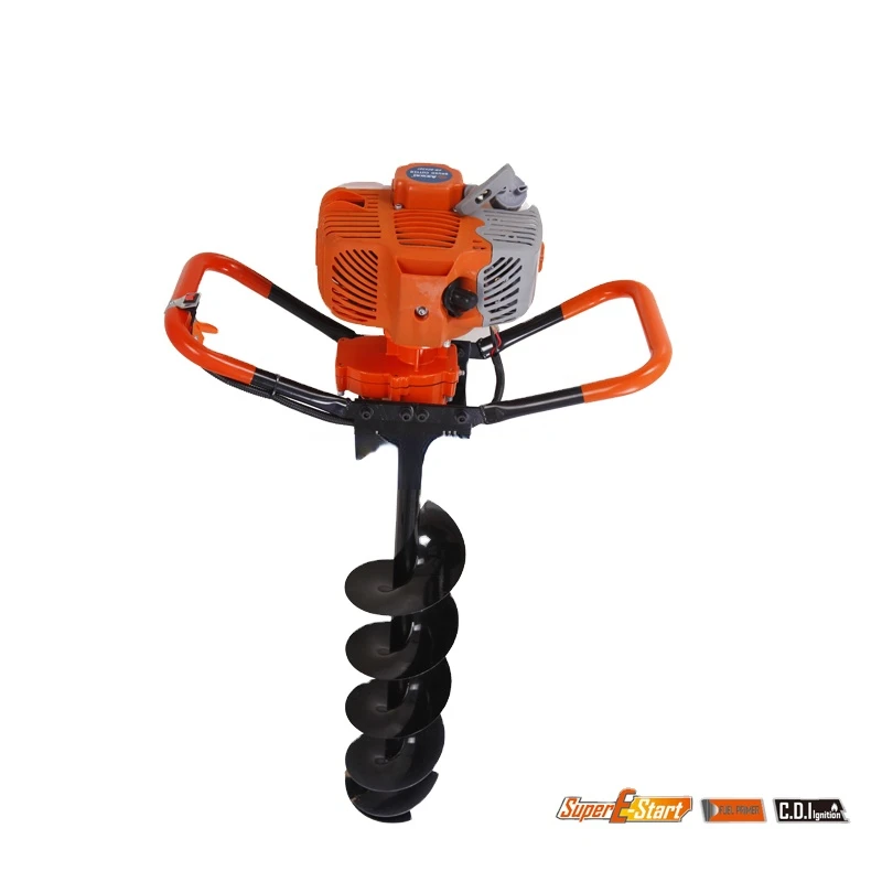 earth hole digger bit Operated petrol digger with gasoline powered