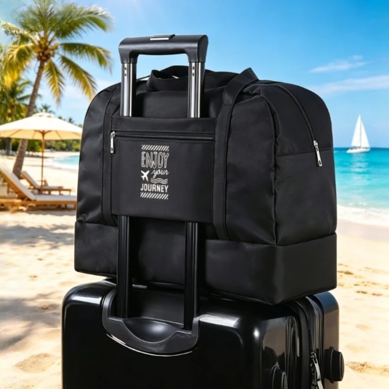 

1PC Stylish Folding Travel Bag – Large Capacity Carry-On Organizer with Multiple Compartments –Durable Polyester,Zipper Closure