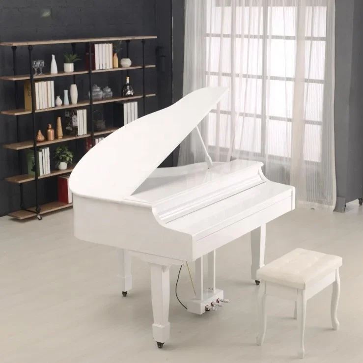 white baby Grand Piano Digital