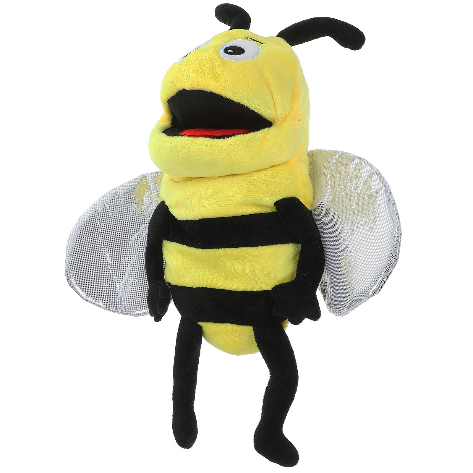 1pc Bee Hand Puppet Cute Animal For Kids Storytelling Role Educational Stuffed Hand Puppet Early Learning