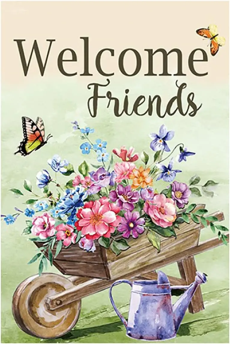 Super Tough Garden Flag - Welcome Friends | 12