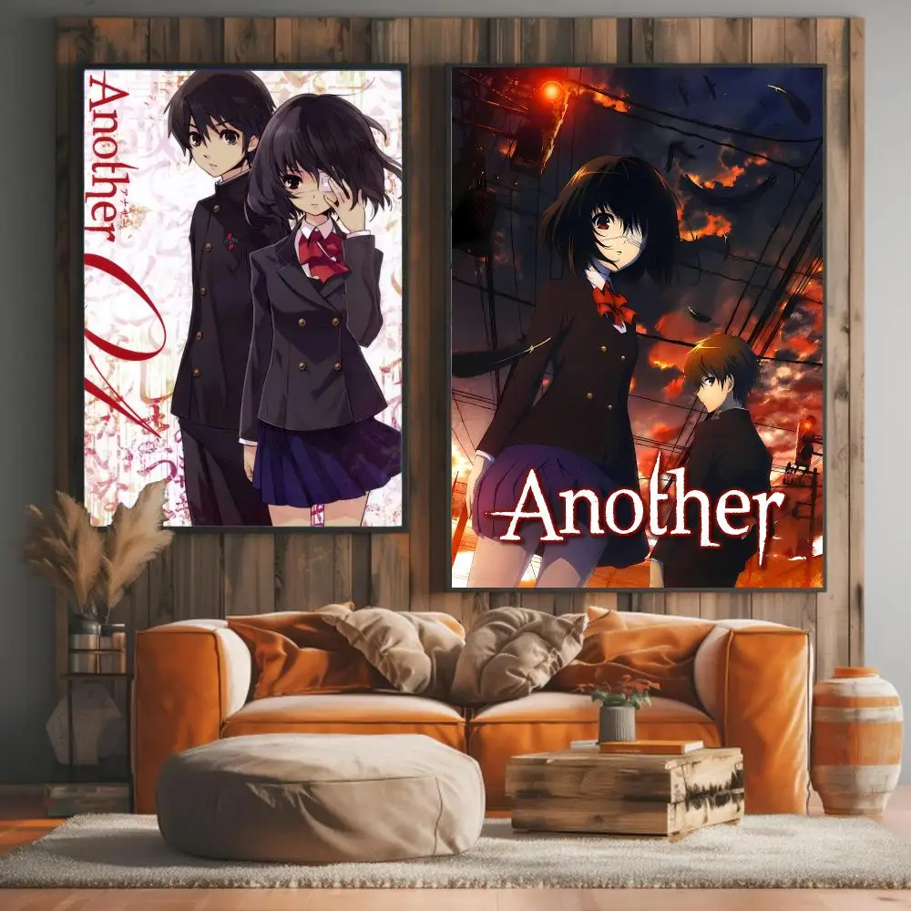 anime A-Another-R Painting Calligraphy Elegant Botanical Decor for Living Room Modern Interior Design