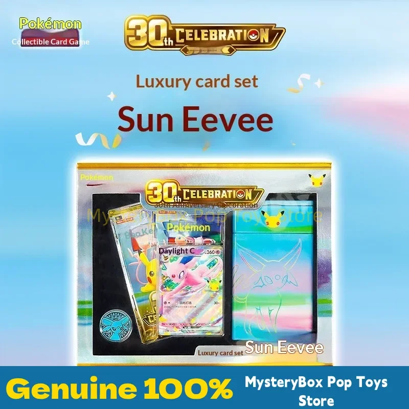 Hot Pokemon Trading Card Game 30th Anniversary Celebration Display Box Espeon Ex & Umbreon Ex 30th Anniversary Eevee Gift